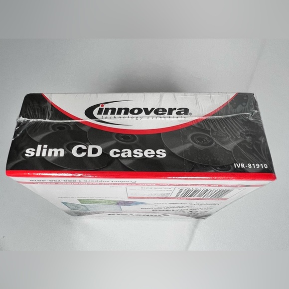 *New-Open Box* Innovera Assorted Colors Translucent Slim CD Cases, 9 Count - Picture 5 of 6